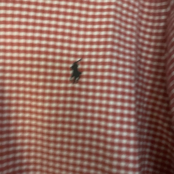 Ralph Lauren Red & White  Checkered Nautical Preppy  Button Down  Size M - Picture 5 of 8